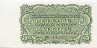 Tschechoslowakei 5 Korun Banknote GB063 - Bank Paper Money Czechoslovakia Socialist Republic -