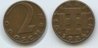 Österreich 1.Republik 2 Groschen G4153 - RARES JAHR - Very Scarce Year Austria 1.Republic -