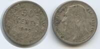 Belgien Königreich 50 Centimes Silber M#6154 - Der Belgen RAR Leopold II. 1865-1909 Belgique Belgium -