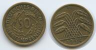 50 Rentenpfennig 1924 G Karlsruhe Deutsches Reich Weimar G5680 - RAR Germany Weimar Republic Sehr schön