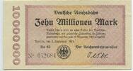 Deutsches Reich Weimar 5000 Mark GB763 - Deutsche Reichsbahn Banknote Paper Money Germany -