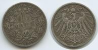 Deutsches Reich Kaiserreich 1 Mark Silber 1904 A Berlin G10117 - Wilhelm II. 1888-1918 Germany Empire TTB