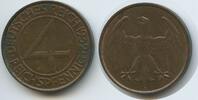 Deutsches Reich Weimar 4 Reichspfennig 1932 A Berlin G4625 - Brüning-Taler Germany Weimar SUP, fleckig