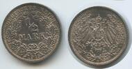 Deutsches Reich Kaiserreich ½ Mark Silber 1915 A Berlin G10115 - Wilhelm II. Germany Empire SUP, Patina