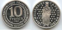 10 Francs Silber 1987 Frankreich G8470 - Hugo Capet 987-1987 France Polierte Platte