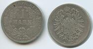 Deutsches Reich Kaiserreich 1 Mark Silber 1873 D München G10281 - Germany Empire Wilhelm I. TB-TTB