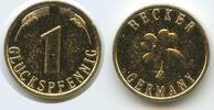 Deutschland Bundesrepublik Glücksbringer Glücksmünze Neujahrsmünze L2188 - 1 Glückpfennig Becker Germany - Glücksklee Kleeblatt -