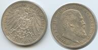 Deutsches Reich Kaiserreich Württemberg 3 Mark Silber 1912 F Stuttgart S0161 - Wilhelm II. 1891-1918 German States Kingdom of Württemberg Vorzügl...