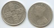 Großbritannien United Kingdom 1 Florin Silber H0838 - Queen Victoria 1837-1901 Great Britain -