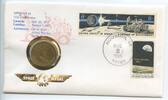 Vereinigten Staaten von Amerika USA Bronzemedaille Raumfahrt - Space Medal Cover GN806 - Apollo 15 zum 15. Jubiläum - Nasa Space Medal USA -