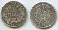 Deutsches Reich Kaiserreich 1 Mark Silber 1886 J Hamburg S0422 - Wilhelm I. 1871-1888 Germany Empire TTB, Patina