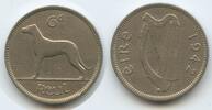 Irland 6 Pence (6 Pingin / 1 Reul) G7790 - Hund Ireland Éire -