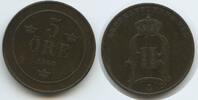Schweden 5 Öre (5 Øre) G2061 - Oscar II.1872-1907 Svergie Sweden -