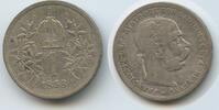 Österreich Kaiserreich 1 Corona (Krone) Silber G5732 - Kaiser Franz Joseph I. 1848-1916 Austria -