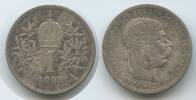Österreich Kaiserreich 1 Corona (Krone) Silber G5743 - Kaiser Franz Joseph I. 1848-1916 Austria -