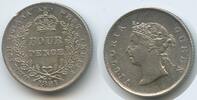 Britisch Guyana 4 Pence (Four Pence) Silber K80 - Queen Victoria 1837-1901 British Guiana and West Indies -