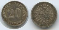 Deutsches Reich Kaiserreich 20 Pfennig Silber 1874 D München G10182 - Wilhelm I. 1871-1888 Germany Empire TTB-SUP, Patina