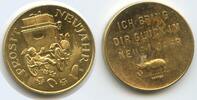 Österreich Glücksbringer Glücksmünze Neujahrsmünze L2677 - Kutsche mit Engel Glücksschwein - Prosit Neujahr -