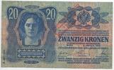 Österreich Ungarn Kaiserreich 20 Krone mit Stempel GB691 - Ausgegeben nach dem 4. Oktober 1920 Banknote -