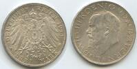 Bayern Königreich 3 Mark Silber 1914 D München S0531 - Ludwig III. 1913-1918 RAR SUP+, Patina