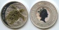 Fidschi-inseln Fiji 2 Dollar (1 Unze Silber - 1 oz Silver) GS954 - Sea Turtle Taku Echte Karettschildkröte Elizabeth II. Fiji -