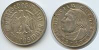 Deutsches Reich 2 Reichsmark Silber S0483 - RAR 450. Geburtstag von Martin Luther -