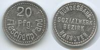 Deutschland Bundesrepublik Niedersachsen 20 Pfg. Pfandmarke Wertmarke Jeton Token M#7708 - Hannover Bundesbahn Sozialwerk Flaschenpfand Biermarke -