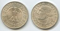 Deutsches Reich 2 Reichsmark Silber S0485 - 450.Geburtstag von Martin Luther 1483-1933 -