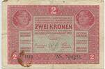 Österreich Ungarn Kaiserreich 2 Kronen ohne Stempel GB526 - Zwei Kronen Geldschein - Ket Korona Banknote Austria -