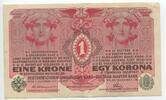 Österreich Ungarn Kaiserreich 1 Krone Banknote ohne Stempel GB392 - Eine Krone Geldschein - Egy Korona Austria -