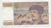 Frankreich 20 Francs Banknote GB408 - Claude Debussy France -
