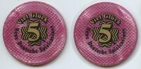 Deutschland Bundesrepublik Casino Chip Wert 5 Spielmarke Jeton Token M#5805 - Neue Deutsche Spielbank - Glücksjeton - Viel Glück -