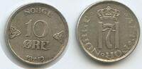 Norwegen 10 Öre (10 Øre) Silber G2345 - Haakon VII. 1905-1957 Norge Norway -