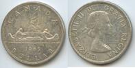 Kanada 1 Dollar Silber 1963 M#8080 - Elisabeth II. Kanu Canada TTB-SUP