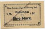 Deutsches Reich Ostpreußen Blankenburg 1 Mark Gutschein GB138 - Kamstigall bei Pillau Kriegsgefangenlager - PoW Camp Bank Paper Money -