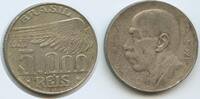 Brasilien 5000 Reis Silber H0435 - Santos Dumont Flügel Brazil Brésil -