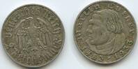 Deutsches Reich 2 Reichsmark Silber S0479 - Martin Luther RAR -