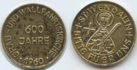 Deutschland St. Wendel im Saarland Silbermedaille vergoldet G11448 - Grab und Wallfahrtskirche St.Wendalin - Heiliger Wendelin -
