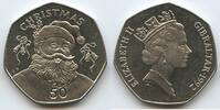 Gibraltar 50 Pence G9997 - Weihnachten - Christmas - Queen Elizabeth II. SEHR RAR -