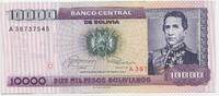 Bolivien 10000 Pesos - 1 Centavo de Boliviano Banknote GB645 - Marshal Andres de Santa Cruz Bolivia Geldschein -