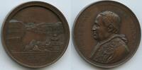 Vatikan Italien-Kirchenstaat Rom Große Bronzemedaille Papst Pius IX. 1846-1878 1875 M#8772 - Zur Erinnerung an den Bau des neuen Armenhospizes SUP