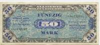 Deutschland - Allierte Militärbehörde 50 Mark Banknote GB257 - Germany Allied Occupation Paper Money -