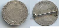 20 Krajczar GX679 - Österreich Ungarn KM#415.3 als Brosche Silber -