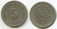 5 Pfennig 1888 F G9615 - Germany Empire  KM#3 Wilhelm II. Deutsches Reich
