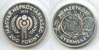 Ungarn GS399 - International Year of the Child Hungary Jahr des Kindes 200 Forint 1979 BP Polierte Platte, leicht angelaufen
