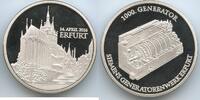 Deutschland Bundesrepublik Bronzemedaille versilbert PA130 - 1000.Generator Siemens Generatorenwerk in Erfurt -