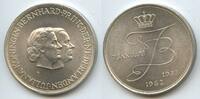 Niederlande Silbermedaille M#7168 - Juliana and Bernhard 25th Wedding Anniversary -
