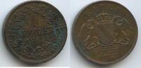 Baden-Durlach Großherzogtum 1 Kreuzer 1863 G14229 - Friedrich I. Großherzog 1852-1907 German States TTB-SUP oxidiert