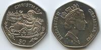 Gibraltar 50 Pence G9983 - Weihnachten - Christmas - Queen Elizabeth II. SEHR RAR -