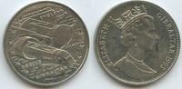 Gibraltar 2,8 Ecus GS090 - E U R O Tunnel Train exiting tunnel - Eurotunnel England-Frankreich -